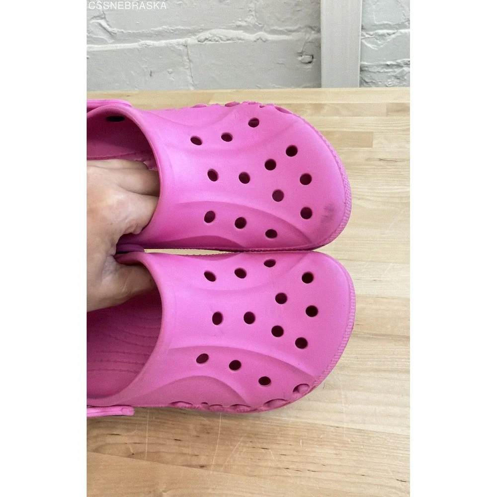 Crocs Baya Clog Pink Kids Slip On Water Shoes Size J2